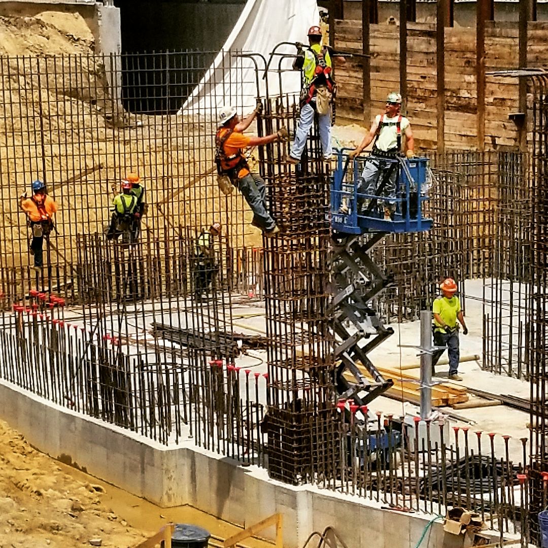 workers on a construction site